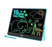 Deux stylos, tablette d'écriture LCD, tablette à dessin de 40,6 cm, planche à dessin portable agréable pour les yeux, tableau magique effaçable et réutilisable, cadeau d'anniversaire de 3 à 8 ans pour
