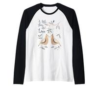 Deux tourterelles 12 Jours de Noël Love Song Ornement Art Manche Raglan