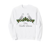 Deux tourterelles Tortues Douze Jours de Noël Magnifiques Sweatshirt