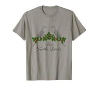 Deux tourterelles Tortues Douze Jours de Noël Magnifiques T-Shirt