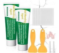 Deux Tubes Crème de Réparation Murale, 100g Enduit de Rebouchage Rapide, Séchage Rapide, Réparation Invisible, Adapté Peinture Rayures, Trous, Fissures, Graffitis