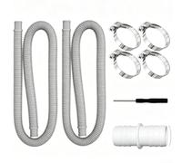 Deux tuyaux de piscine de 1,5 m pour une utilisation avec des pompes de piscine de 300, 330, 530 et 3000 gallons fabriqués en polyéthylène résistant aux fuites avec un diamètre intérieur de 32 mm