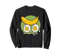 Deux œufs gênés portent une banane dans une scène étrange Sweatshirt