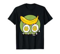 Deux œufs gênés portent une banane dans une scène étrange T-Shirt