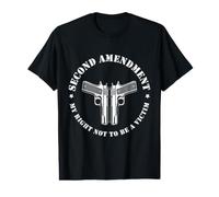 Deuxième amendement Mon Droit de ne Pas être Victime Conception d'armes T-Shirt Graphique avec Valeur