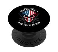 Deuxième amendement : Skull Come and Take It USA Freedom Retro PopSockets PopGrip Adhésif