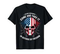 Deuxième amendement : Skull Come and Take It USA Freedom Retro T-Shirt