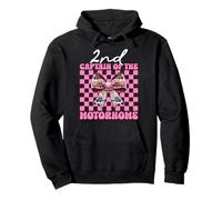 Deuxième Capitaine du Camping-Car RV Camping Camper Girl Mom Sweat à Capuche