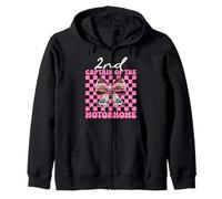 Deuxième Capitaine du Camping-Car RV Camping Camper Girl Mom Sweat à Capuche