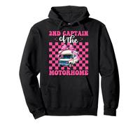 Deuxième Capitaine du Camping-Car RV Camping Camper Girl Mom Sweat à Capuche
