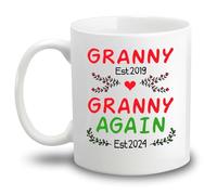 Deuxième Fois Que Je Suis Grand-Mère Mug Céramique Tasse À Thé Durable Tasse À Café Idée Cadeau Pour Bureau Noël Collègue 330ml