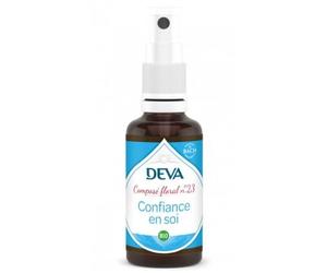 DEVA Confiance en Soi n°23 - Élixir Floral Bio - Spray 30ml - Estime de Soi & Affirmation - 5 Fleurs (Ail Sauvage, Bouton d'Or, Mélèze, Plumbago, Tournesol)