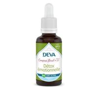 DEVA Détox Émotionnelle n°21 - Composé Floral Bio Sans Alcool - Compte-Gouttes 30ml - Purification