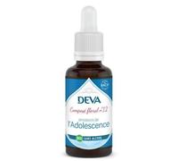 DEVA Émotions Adolescence n°12 - Composé Floral Bio Sans Alcool - Compte-Gouttes 30ml