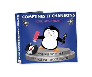 Deva Jeunesse - Deva Jeunesse-Coffret CD chansons pour Enfants avec Clé USB MP3 et ebook illustré-100 comptines, berceuses, chants de noël et Contes-5 Heures d'écoute