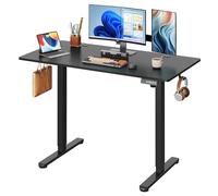 DEVAISE Bureau électrique réglable en Hauteur 120x60 cm, Bureau Assis-Debout avec Moteur Silencieux, Hauteur Réglable de 72 à 120 cm, Table Informatique Ergonomique pour Bureau et Télétravail,Noir