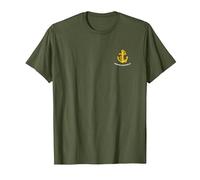 Devant Derrière T Shirt Marine Nationale Française Militaire T-Shirt, Homme, Olive, L