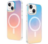 DEVASO Coque Magnétique pour iPhone 13/14 Compatible avec MagSafe Case, Effet irisé Étui Translucide Mat Arrière Protection Antichoc Militaire Anti-Rayures Housse