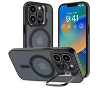 DEVASO Coque Magnétique pour iPhone 13 Pro avec Caméra Béquille, Compatible avec MagSafe, Etui Translucide Mat Minimaliste, Housse de Protection Fine en TPU Anti-Traces de Doigts Antichoc Case, Noir