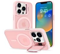 DEVASO Coque Magnétique pour iPhone 13 Pro avec Caméra Béquille, Compatible avec MagSafe, Etui Translucide Mat Minimaliste, Housse de Protection Fine en TPU Anti-Traces de Doigts Antichoc Case, Rose