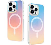 DEVASO Coque Magnétique pour iPhone 13 Pro Compatible avec MagSafe Case, Effet irisé Étui Translucide Mat Arrière Protection Antichoc Militaire Anti-Rayures Housse