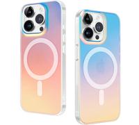 DEVASO Coque Magnétique pour iPhone 14 Pro Compatible avec MagSafe Case, Effet irisé Étui Translucide Mat Arrière Protection Antichoc Militaire Anti-Rayures Housse