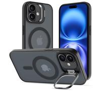 DEVASO Coque Magnétique pour iPhone 16 avec Caméra Béquille, Compatible avec MagSafe, Etui Translucide Mat Minimaliste, Housse de Protection Fine en TPU Anti-Traces de Doigts Antichoc Case, Noir