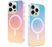 DEVASO Coque Magnétique pour iPhone 16 Pro Max Compatible avec MagSafe Case, Effet irisé Étui Translucide Mat Arrière Protection Antichoc Militaire Anti-Rayures Housse