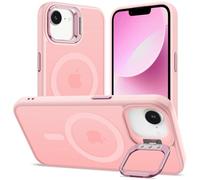 DEVASO Coque Magnétique pour iPhone 16e avec Caméra Béquille,Compatible avec MagSafe, Etui Translucide Mat Minimaliste, Rose