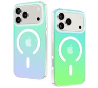 DEVASO Coque Magnétique pour iPhone 17 Pro Compatible avec MagSafe Case, Étui Translucide Mat Arrière Protection Antichoc Militaire Anti-Rayures Housse(Vert Aurore)
