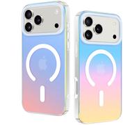 DEVASO Coque Magnétique pour iPhone 17 Pro Max, Compatible avec MagSafe Case, Effet irisé Étui Translucide Mat Arrière Protection Antichoc Militaire Anti-Rayures Housse