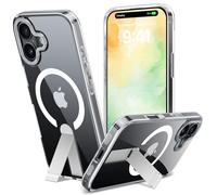 DEVASO Coque pour iPhone 17 avec Support Compatible avec MagSafe, Étui Protection Qualité Militaire Anti-Rayures, PC Dur Arrière Protection Antichoc Anti-Jaunissement Housse, Transparent