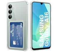 DEVASO Coque pour Samsung Galaxy A16 Souple TPU Silicone Transparente Protection de la Caméra Étui avec Porte-Cartes Portefeuille Lentille Anti-Rayures Carte Housse