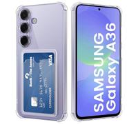 DEVASO Coque pour Samsung Galaxy A36 Souple TPU Silicone Transparente Protection de la Caméra Étui avec Porte-Cartes Portefeuille Lentille Anti-Rayures Carte Housse