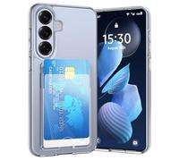 DEVASO Coque pour Samsung Galaxy S26 Plus avec Porte Cartes, Souple TPU Silicone Transparente Protection de la Caméra Étui Portefeuille Lentille Anti-Rayures Carte Housse pour 2 Cartes