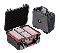 DEVASO Toploader Boîte de rangement rigide pour cartes de 7,6 x 10,2 cm 35 pt, étui de rangement gradué avec 3 intercalaires, boîte de rangement rigide pour cartes de baseball sport (peut contenir