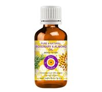 Deve Herbes Huile de romarin et d'amande pour des cheveux, un cuir chevelu et des racines sains - Pure et naturelle 100ml (3.38oz)