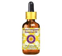Deve Herbes Huile essentielle de frangipanier (Plumeria alba) avec compte-gouttes en verre, distillée à la vapeur, 2 ml