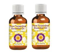 Deve Herbes Huile essentielle de térébenthine (Pinus palustris) - Gomme spirituelle de térébenthine pure | Non collante | Non grasse | Légère | Homme et femme | Tous types de peau | Distillée à la