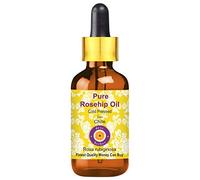 Deve Herbes Pure Huile de Graine de rose musquée (Rosa rubiginosa) avec compte-gouttes en verre Pressé à Froid qualité thérapeutique naturelle 50ml (1,69 oz)