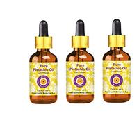 Deve Herbes Pure Huile de Pistache (Pistacia vera) avec compte-gouttes en verre Pressé à Froid qualité thérapeutique naturelle (Paquet de Trois) 100ml X 3 (10 oz)