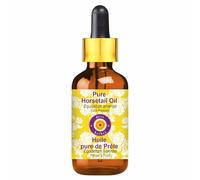 Deve Herbes Pure Huile de Prêle (Equisetum arvense) avec compte-gouttes en verre Pressé à Froid qualité thérapeutique naturelle 10ml (0,33 oz)