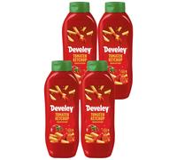 Develey Ketchup Tomates Doux Épicé en Pack à Provisions 4x875ml