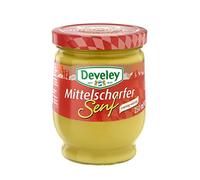 DEVELEY Moutarde aiguisée moyenne dans un verre de marque - Lot de 12 (12 x 268 g)