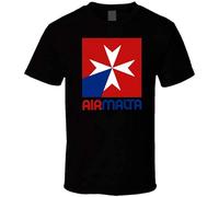 DEVELL Air Malta 1978 Logo 1 T Shirt Black S