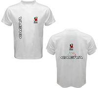 DEVELL Cagiva Motorcyle 2 Sides Printed Mens T-Shirt Fancy Short Sleeve Cotton Clothes White XXL