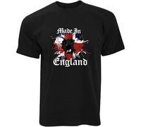 DEVELL Mens Made in England T Shirt British Bulldog UK Patriotic English Dog Tshirt Black XXL