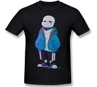 DEVELL Undertale sans Get Dunked on Men's Graphic Cotton Short Sleeve T-Shirt Black M