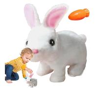 Develop Bunny Robot Toy - Animal De Compagnie Électronique, Compagnon En Peluche Interactif Et Sûr | Compagnon De Jeu Amusant Pour Enfantt, Comprend Un Accessoire De Carotte, Réponse Au Son, Apprentis