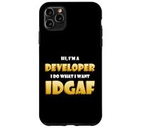 Developer IDGAF Funny Occupational Hacker Costume Coder Dev Coque pour iPhone 11 Pro Max